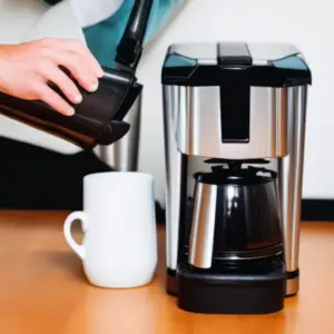 man assembling coffee machine