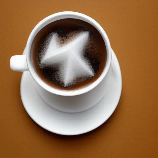 sugar mountain in coffee cup